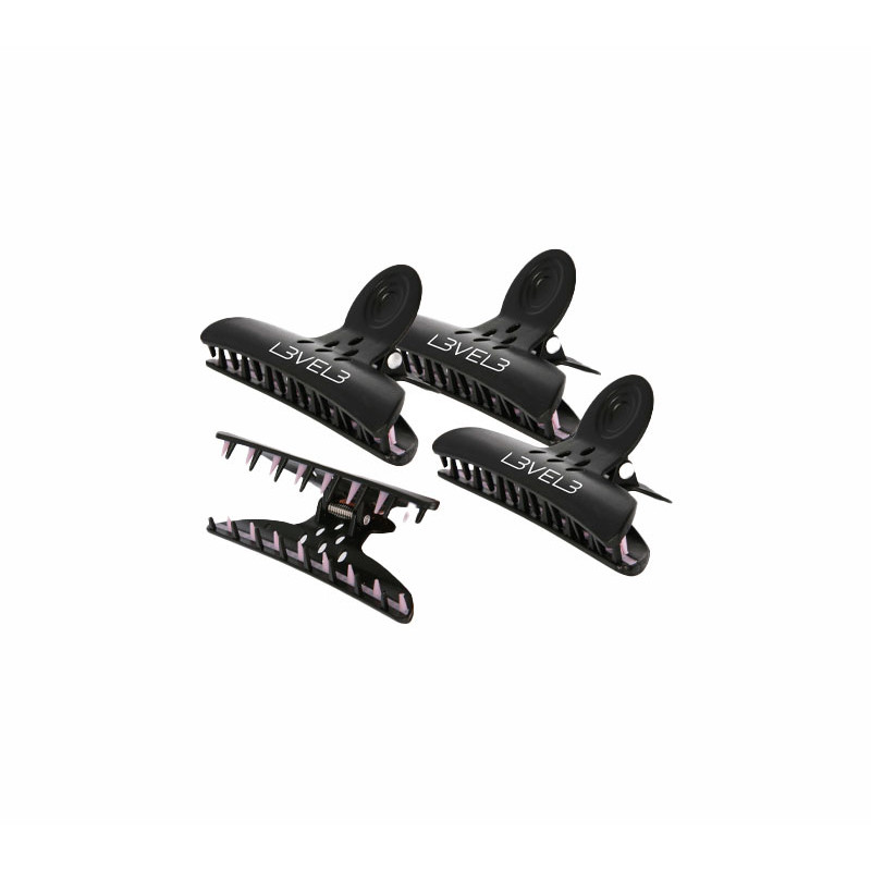 L3vel3 Set de 4 Pinzas Negras Mariposa L3vel3 Set de 4 Pinzas Negras Mariposa
