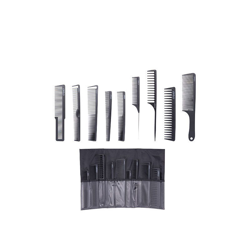 L3vel3 Set de 9 Peines Negro con Funda