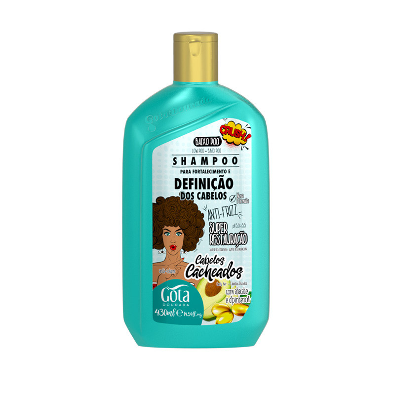Gota Dourada Shampoo Fortalecimento Cacheados (430ml) Gota Dourada Shampoo Fortalecimento Cacheados (430ml)
