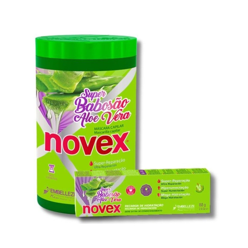 Embelleze Novex Super Aloe Vera Pack Mascarilla 400gr + Recarga 80gr Embelleze Novex Super Aloe Vera Pack Mascarilla 400gr + Recarga 80gr