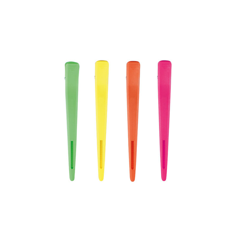 Wad Professional Hair Clip Set Yellow,Pink,Green,Orange 4pcs/Box