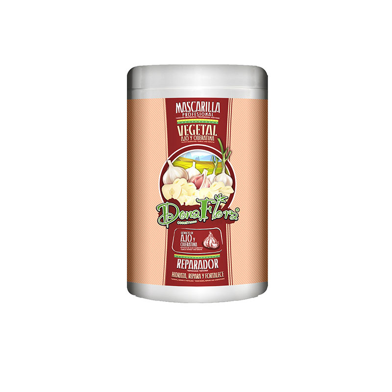 Dona Flora Mascarilla Reparadora Vegetal de Ajo y Keratina (1000ml)