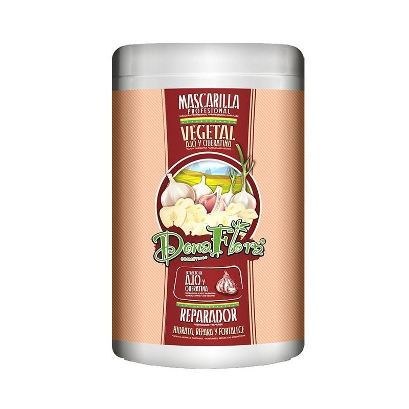 Dona Flora Mascarilla Reparadora Vegetal de Ajo y Keratina (1000ml)