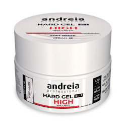Andreia Gel Duro Alta Viscosidad Purpurina Blanco Suave (22grs)