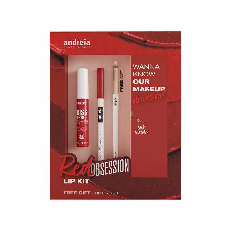 Andreia Kit de Labios Obsesión Roja