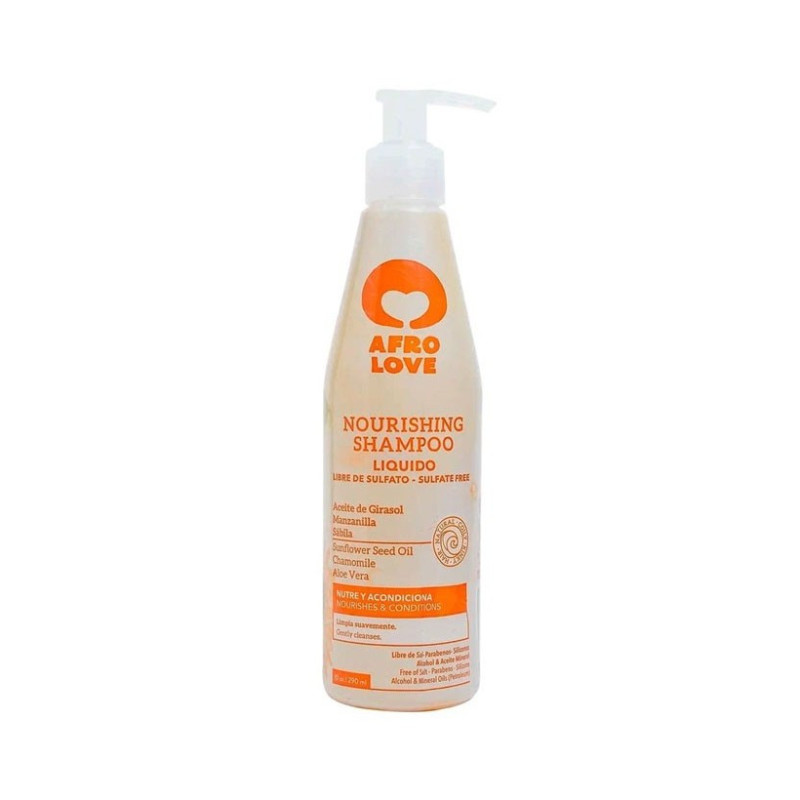 Afro Love Champú Nutritivo Líquido Libre de Sulfatos (290ml)